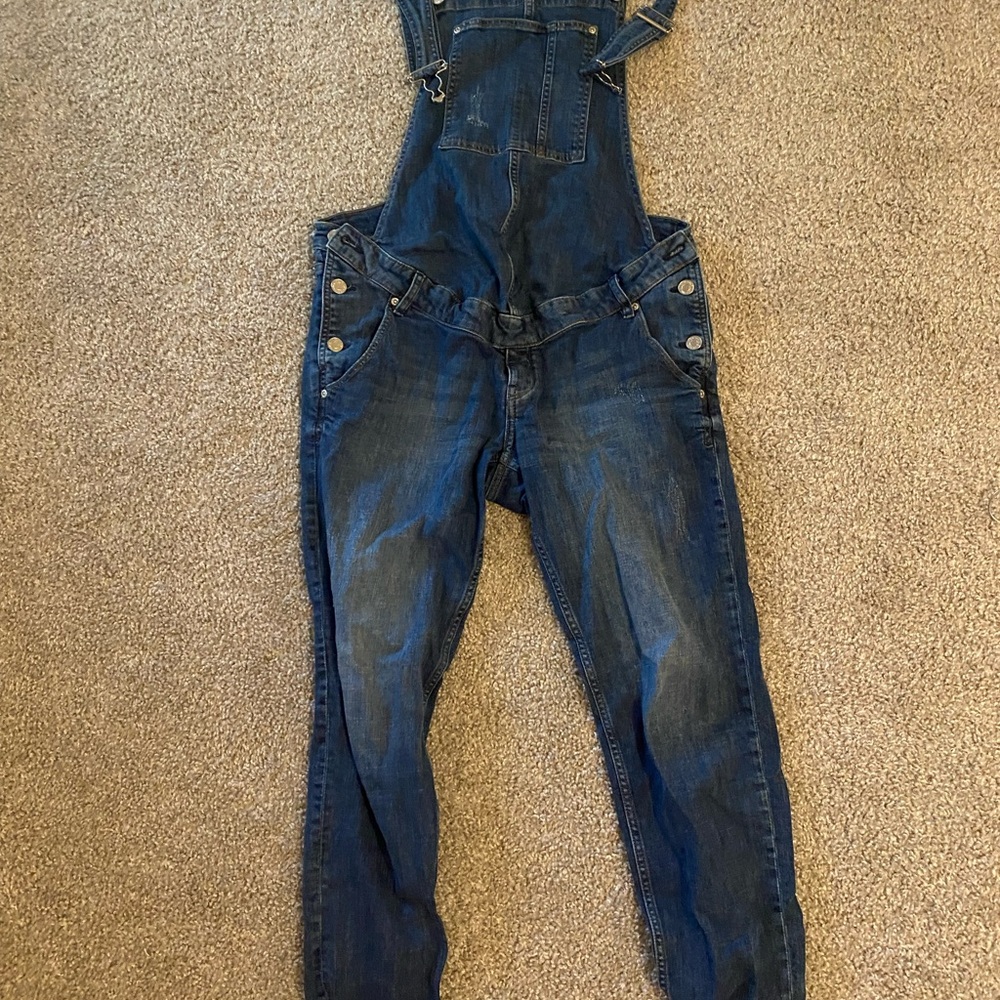 Classic Blue Denim Maternity Overalls
